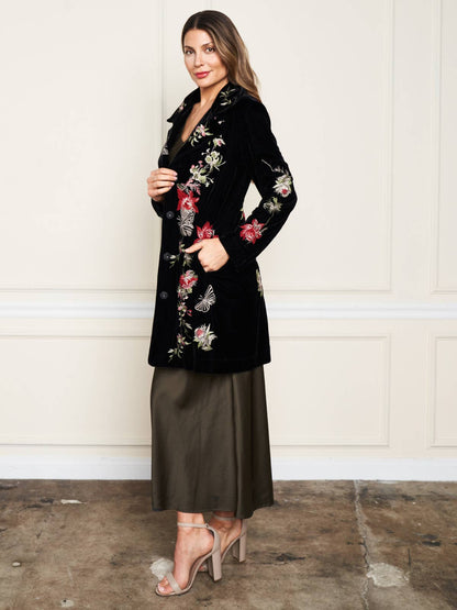 Velvet Embroidered Coat