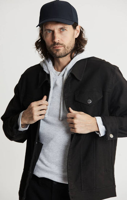 Vandam Twill Trucker Jacket - Black
