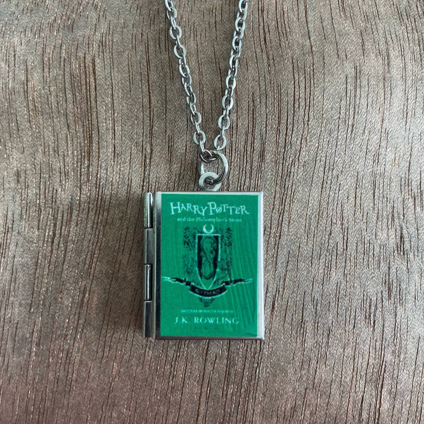 Book Locket Harry Potter - House Slytherin - Stainless Steel