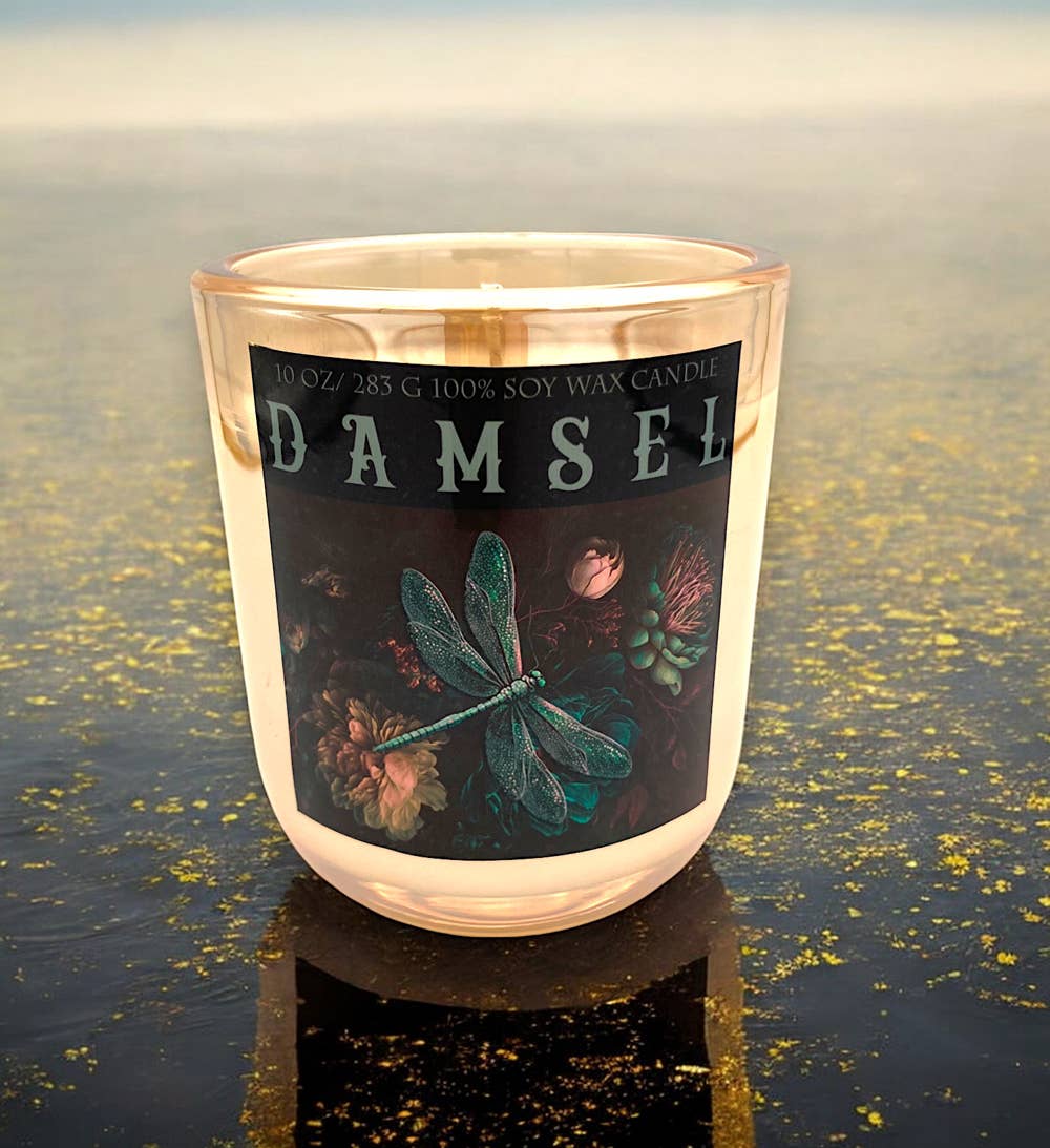 Aura Collection Iridescent Glass Candle - Damsel