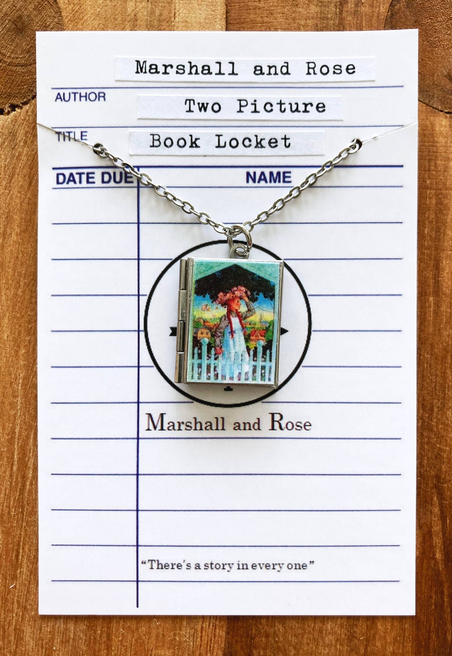 Book Locket Anne of Green Gables - Picket Fence - Stainless Steel