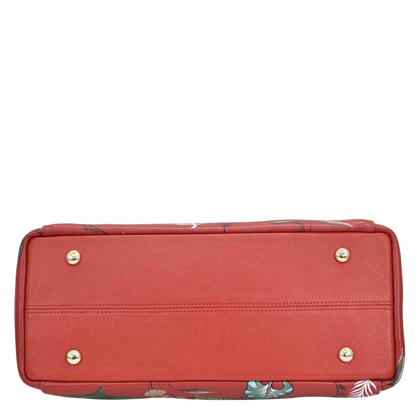 Hand-painted Leather Multi-Compartment Satchel