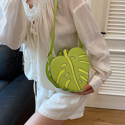 Fun heart leaf crossbody bag - Yellow / M