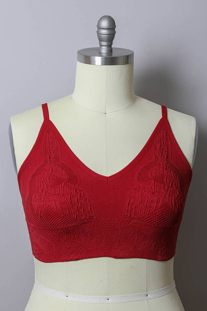 Curve Textured Seamless Padded Brami - Multiple Colors