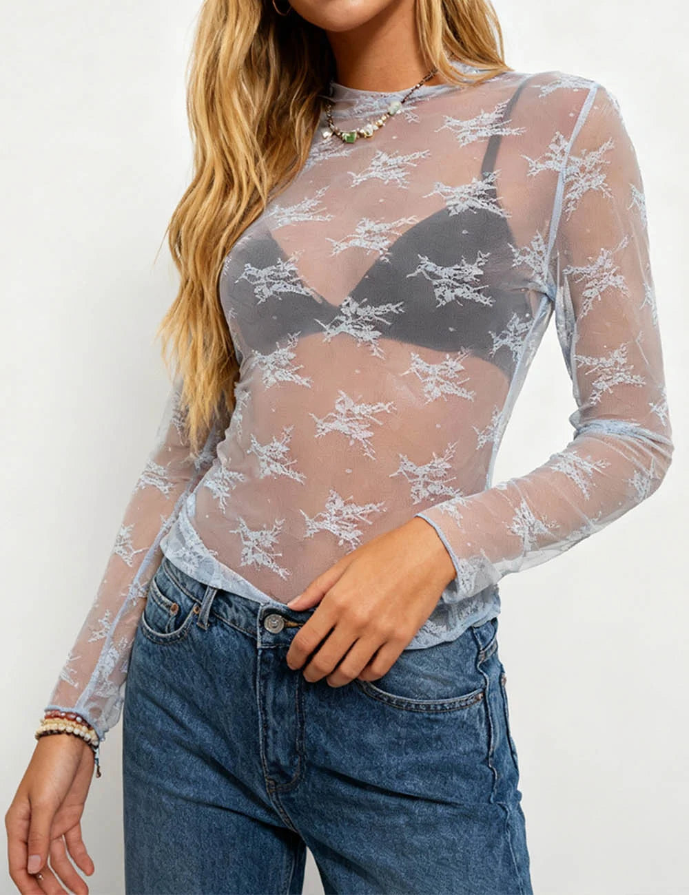 Floral Lace Layering Top - Multiple Colors