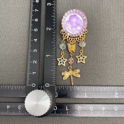 Vintage Sleepy Angel Post Earrings
