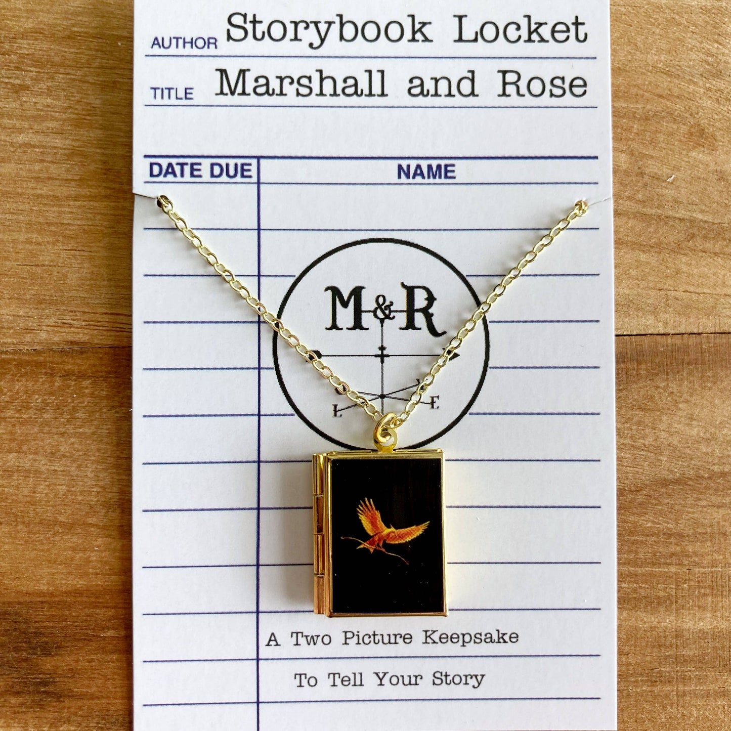 Book Locket Hunger Games  - Brass