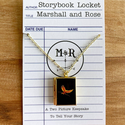 Book Locket Hunger Games  - Brass