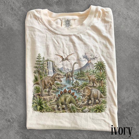 Retro Prehistoric Dinosaur Graphic Tee