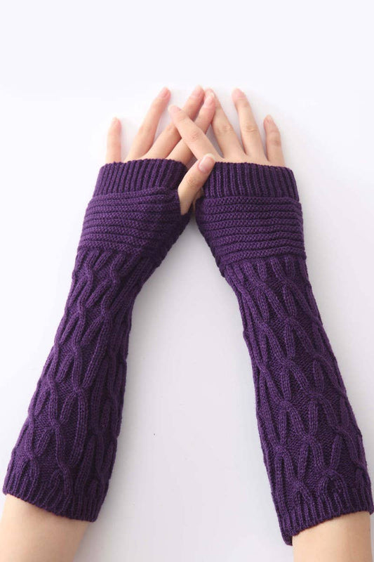 Long Hand Warmers - Purple O/S