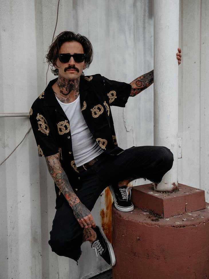 Don't Get It Twisted Pretzel Button Up - Unisex - La De Da