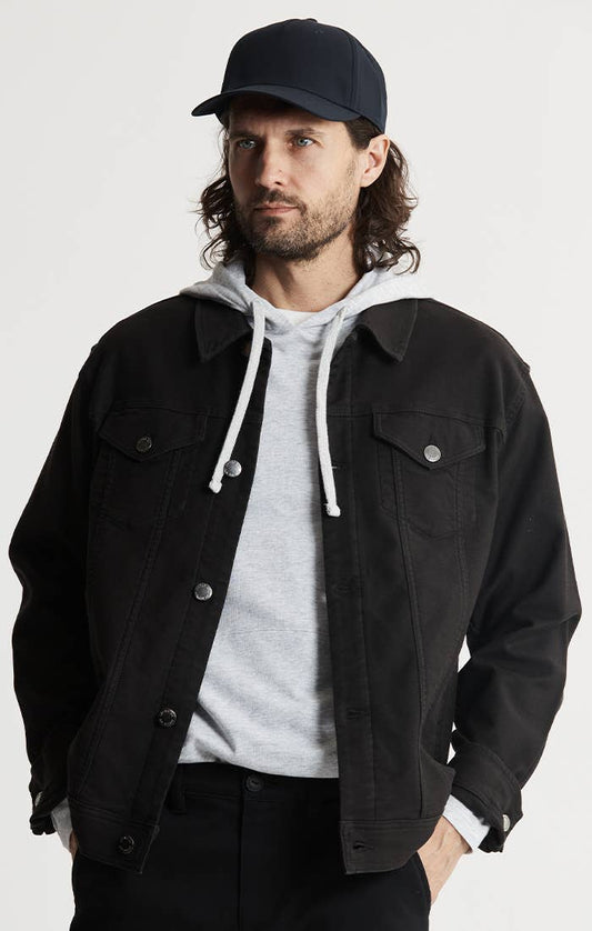 Vandam Twill Trucker Jacket - Black