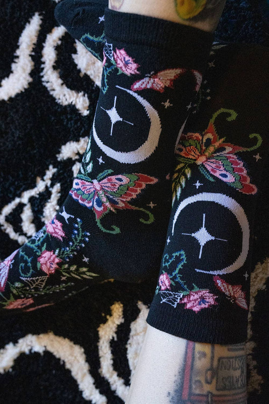 Enchanted Garden Luna Moth Socks
