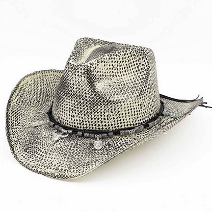 Handmade Vintage Cowboy Hat With Western Bull Head