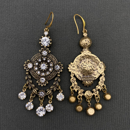 Vintage Zircon Fringe Dangle Earrings