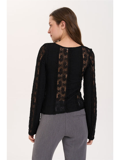 Asymmetric Lace Shirt