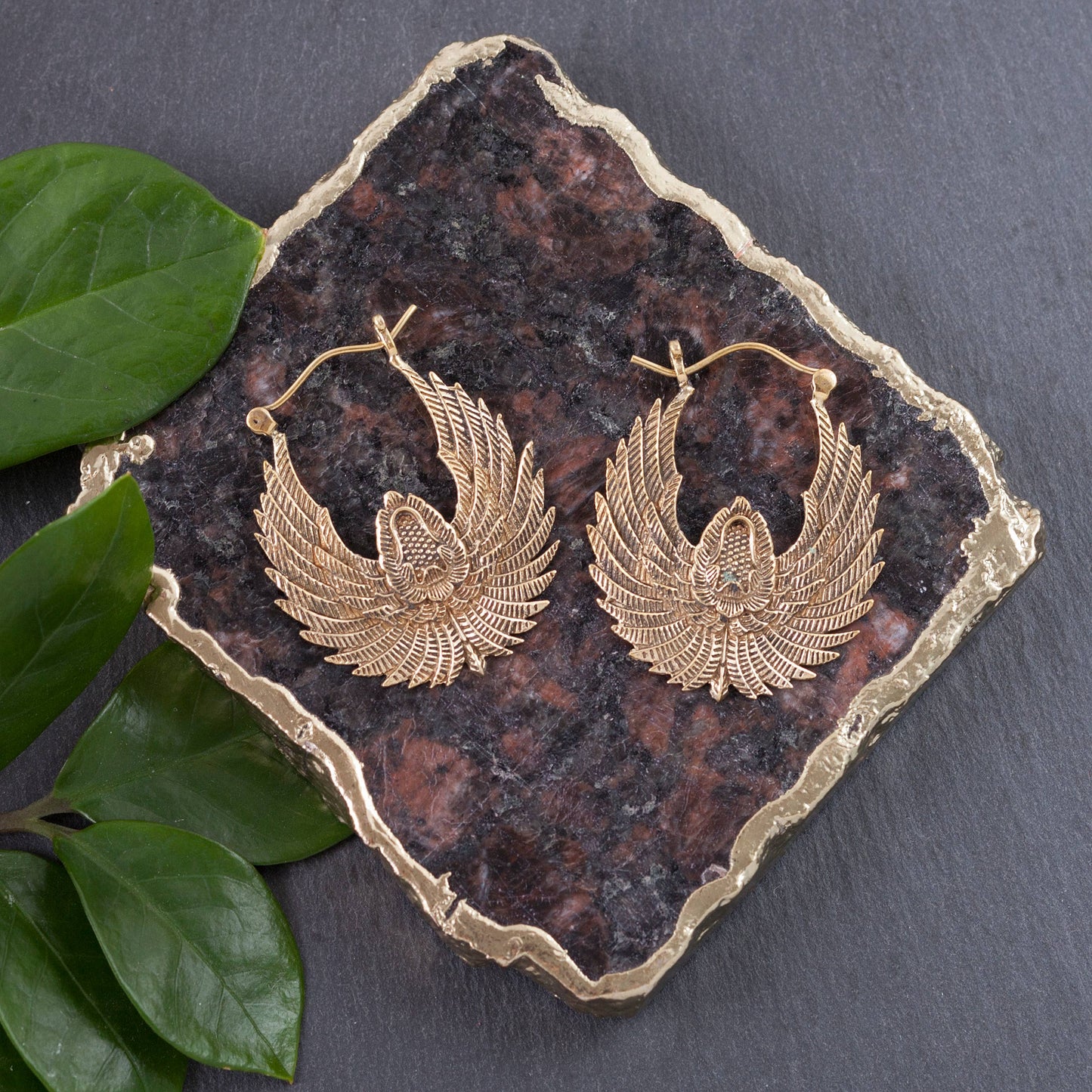 Brass Phoenix Earring