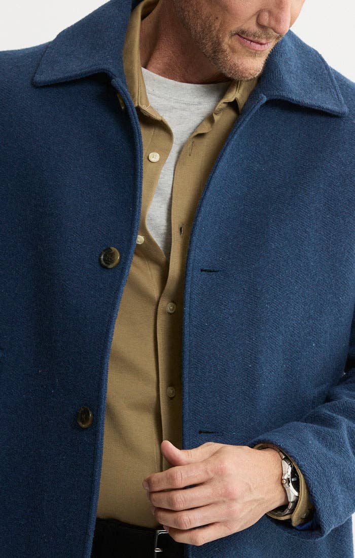 Mott Wool Blend Coat - Warm Blue