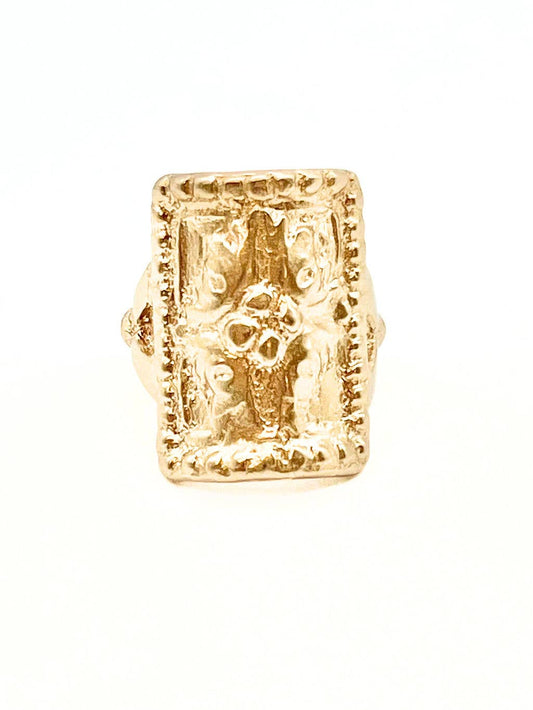Bronze Rectangle Detail Ring