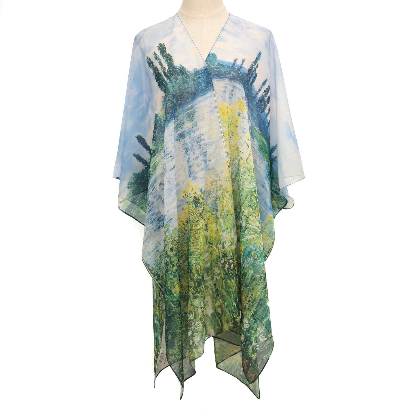 Monet-Banks of the Seine Print Kimono