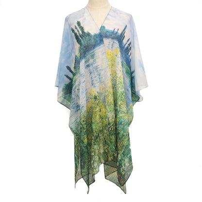 Monet-Banks of the Seine Print Kimono