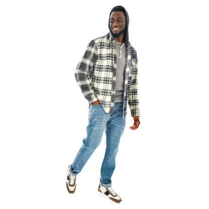 Orion Flannel Button Down - Black and Blue