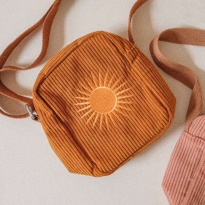 Corduroy Crossbody Bag - Burnt Orange