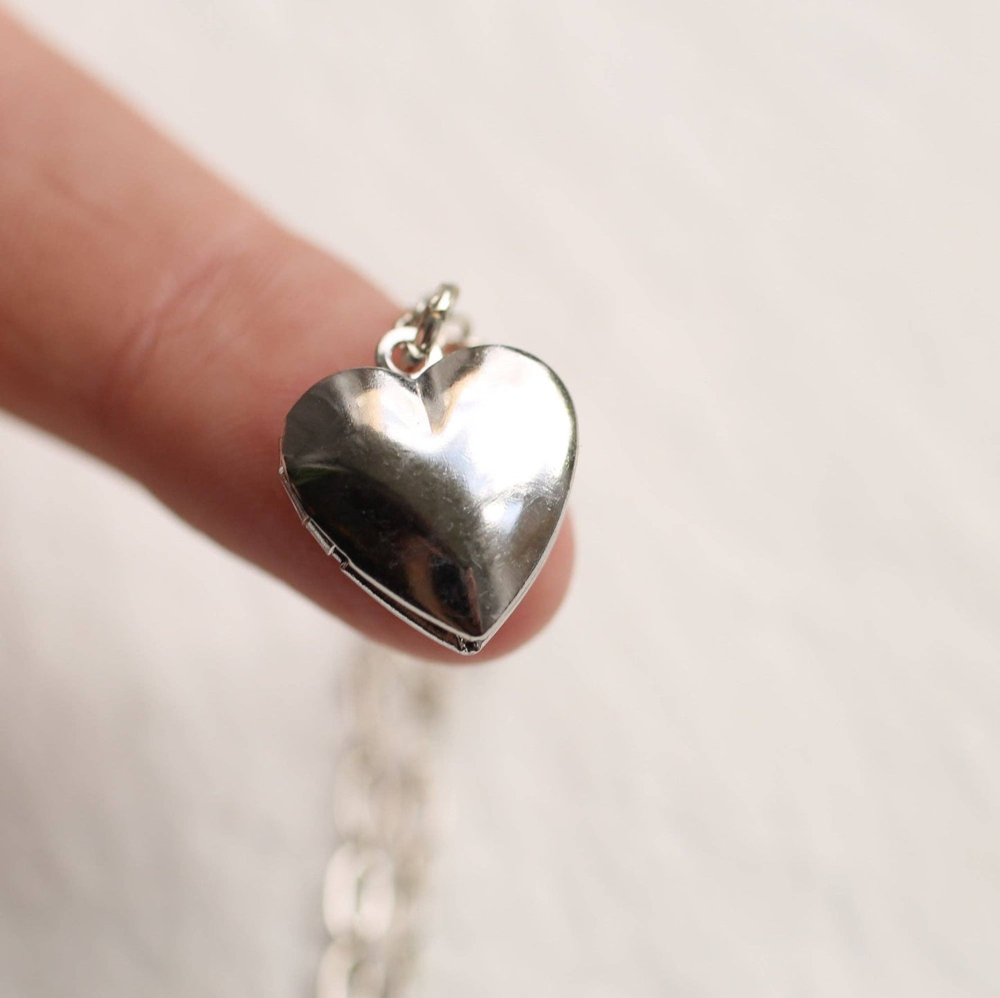 Tiny Silver Heart Locket