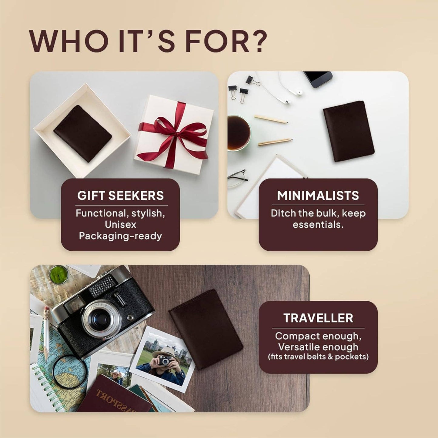 Tuzech Leather Bifold Wallet