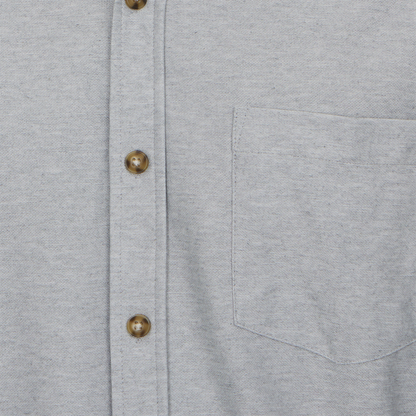 Alden Gray Long Sleeve Light Weight Stretch Pique Shirt