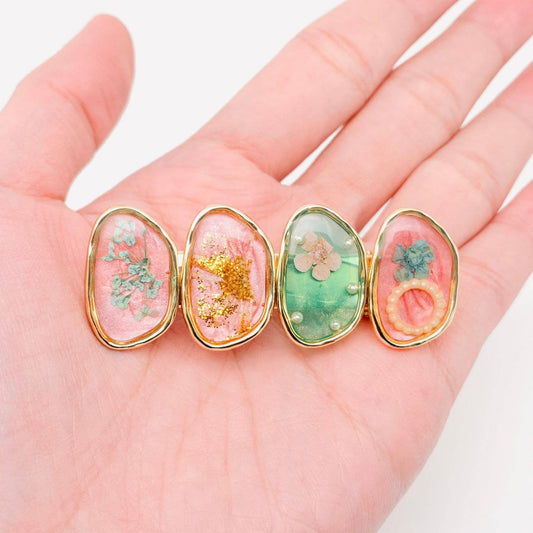 Genuine Dried Flowers Floral Hair Clip