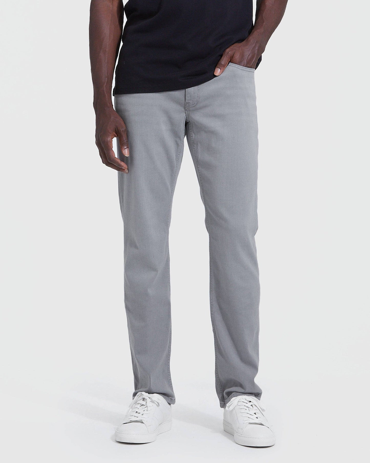 Grey Wash Straight Fit Jeans