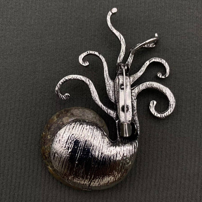 Stone Spotted Snail Brooch