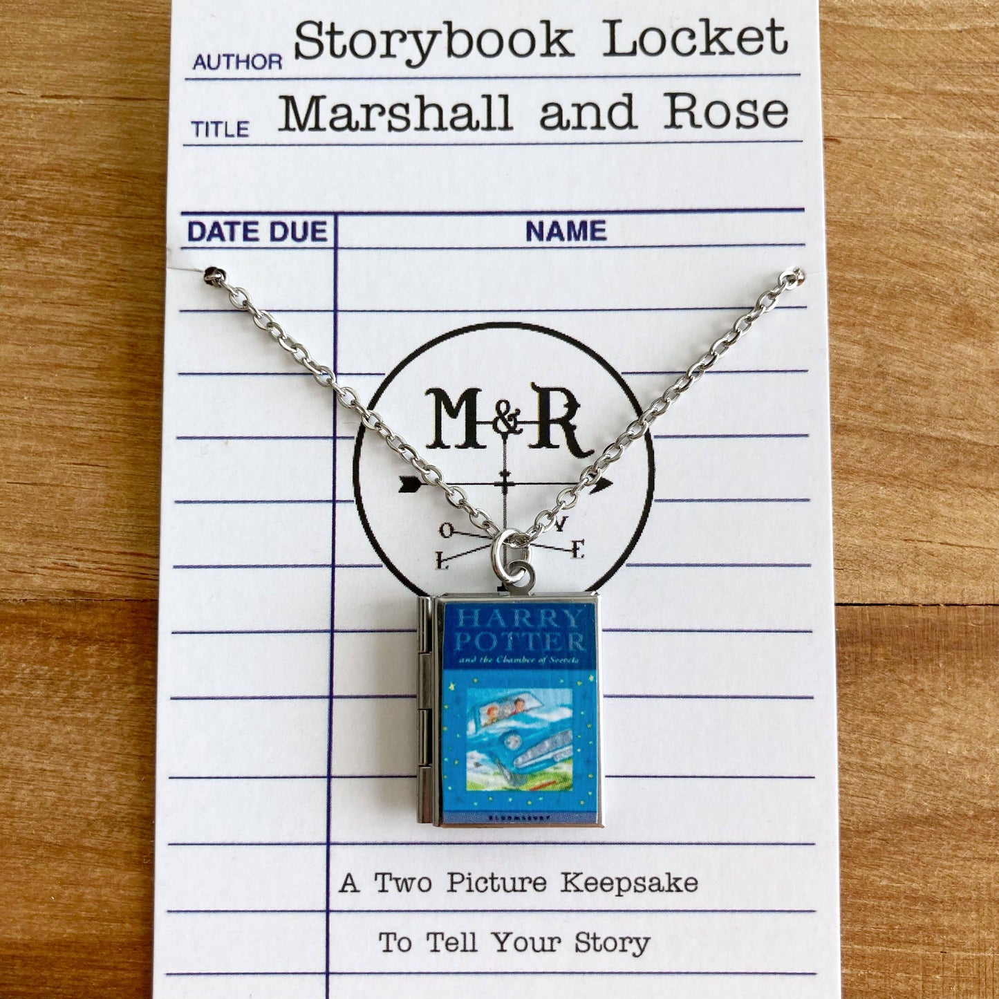 Book Locket Harry Potter - Book 2 - Stainless Steel