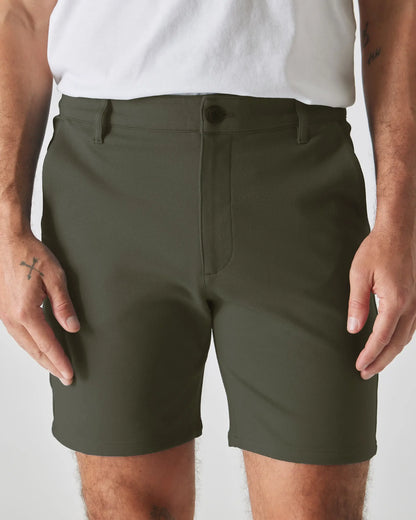 Comfort Chino Shorts 7" - Military Green