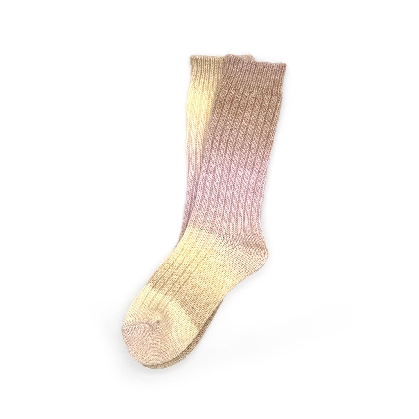 Ombré Sunset Socks - Lavender / Light Yellow / Tan