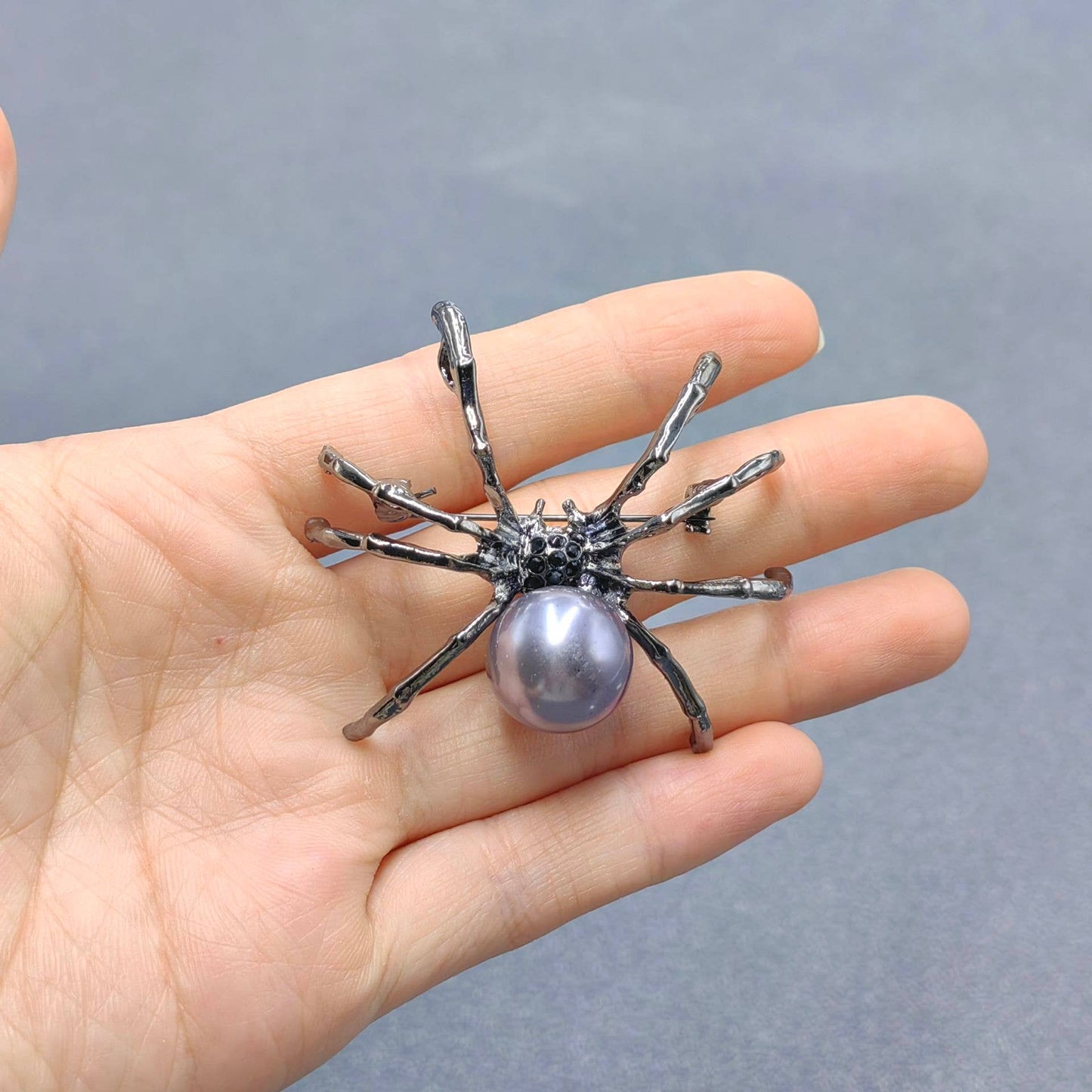 Spider Brooch - Black