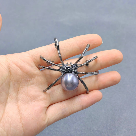 Spider Brooch - Black