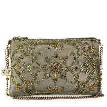 Night Light Green Mini Beaded Crossbody Handbag