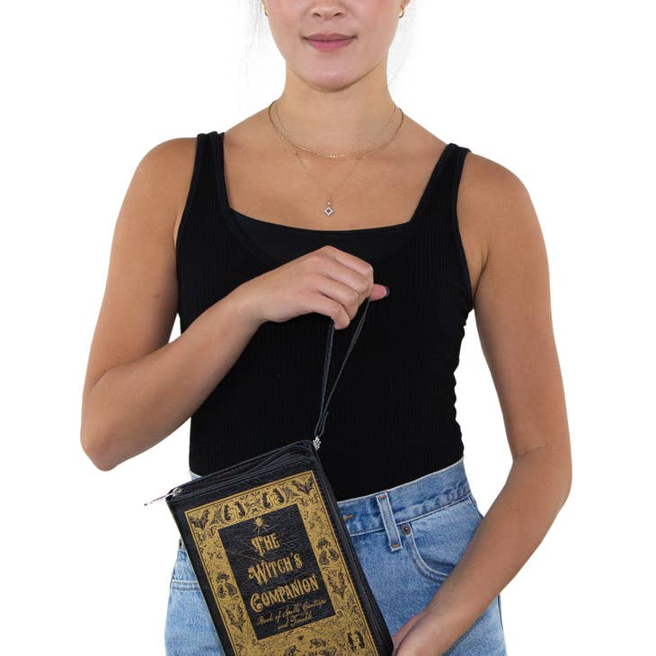 Black Vinyl Beauty and the Beast Book Handbag Novelty Clutch Purse  Crossbody Bag