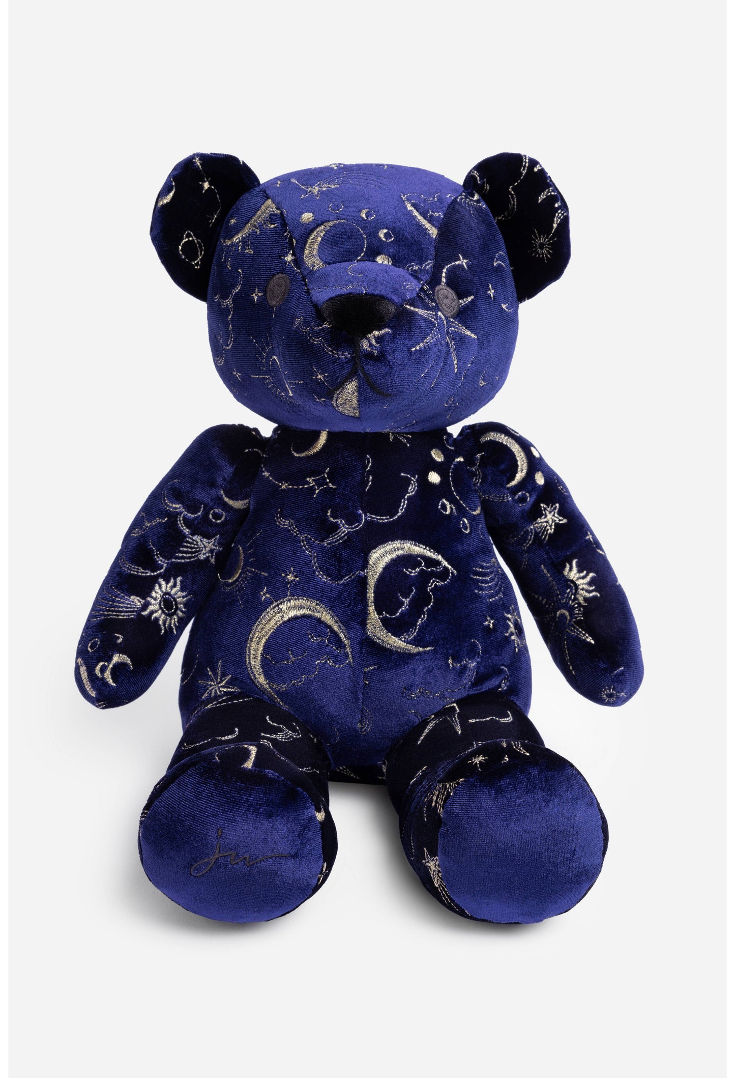 Celestin Embroidered Velvet Bear