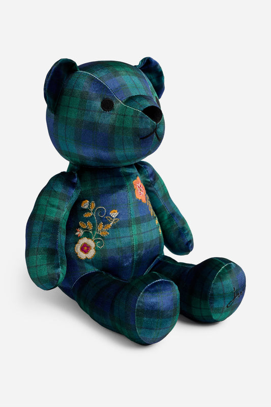 Mingo Plaid Embroidered Velvet Bear