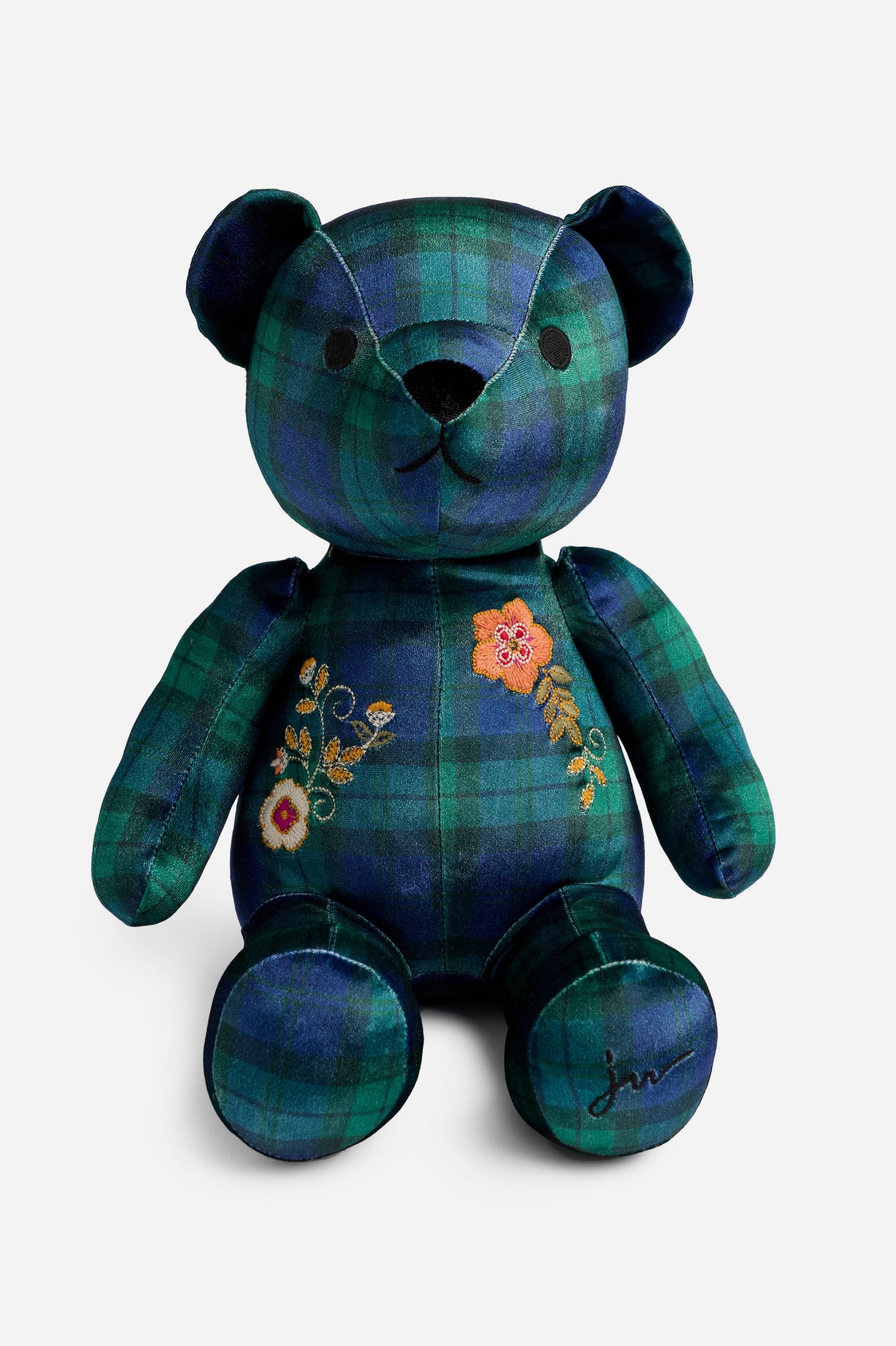 Mingo Plaid Embroidered Velvet Bear