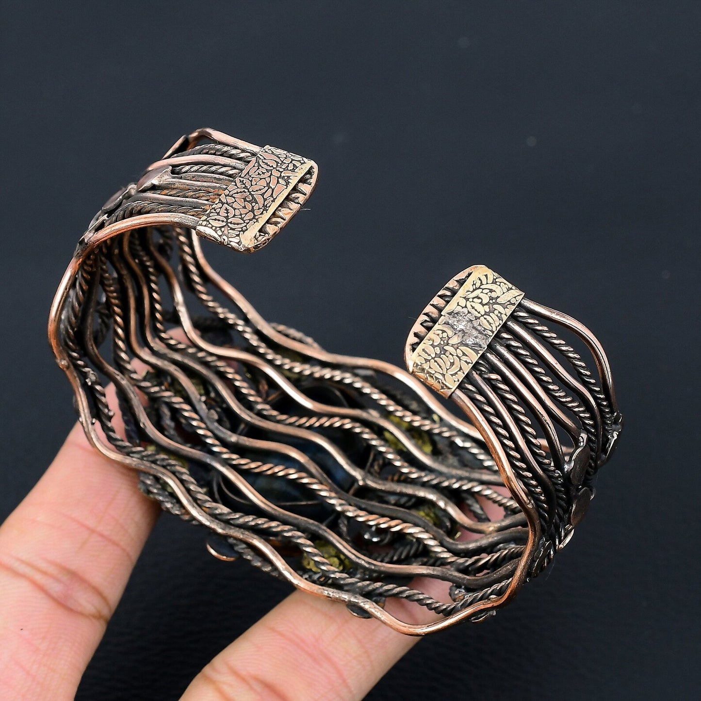 Labradorite Copper Cuff Bracelet