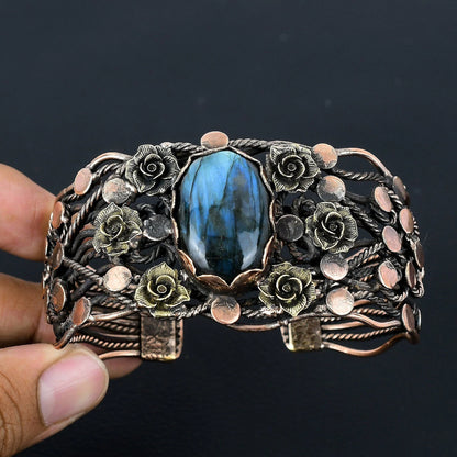 Labradorite Copper Cuff Bracelet