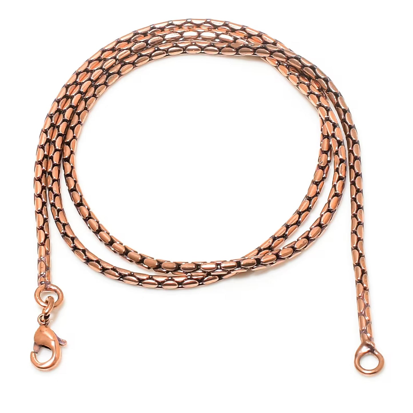 Oxidized Copper Chain Necklace