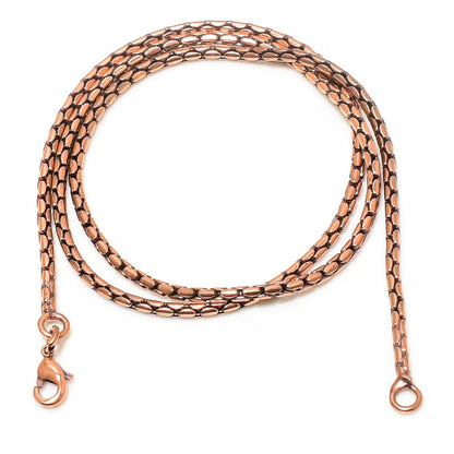 Oxidized Copper Chain Necklace