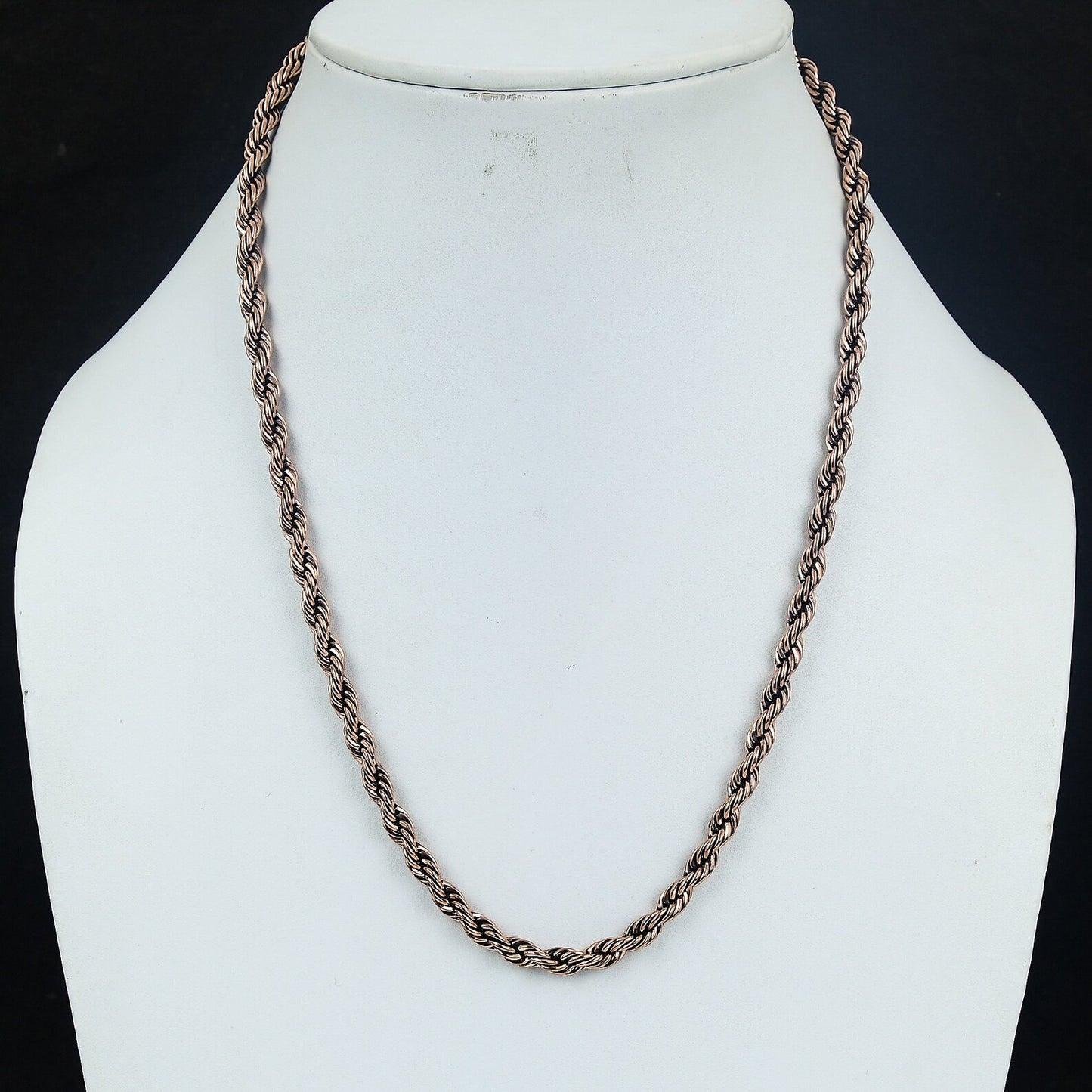 Oxidized Copper Rope Chain