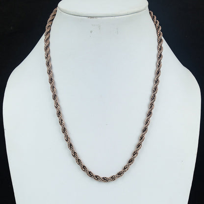 Oxidized Copper Rope Chain