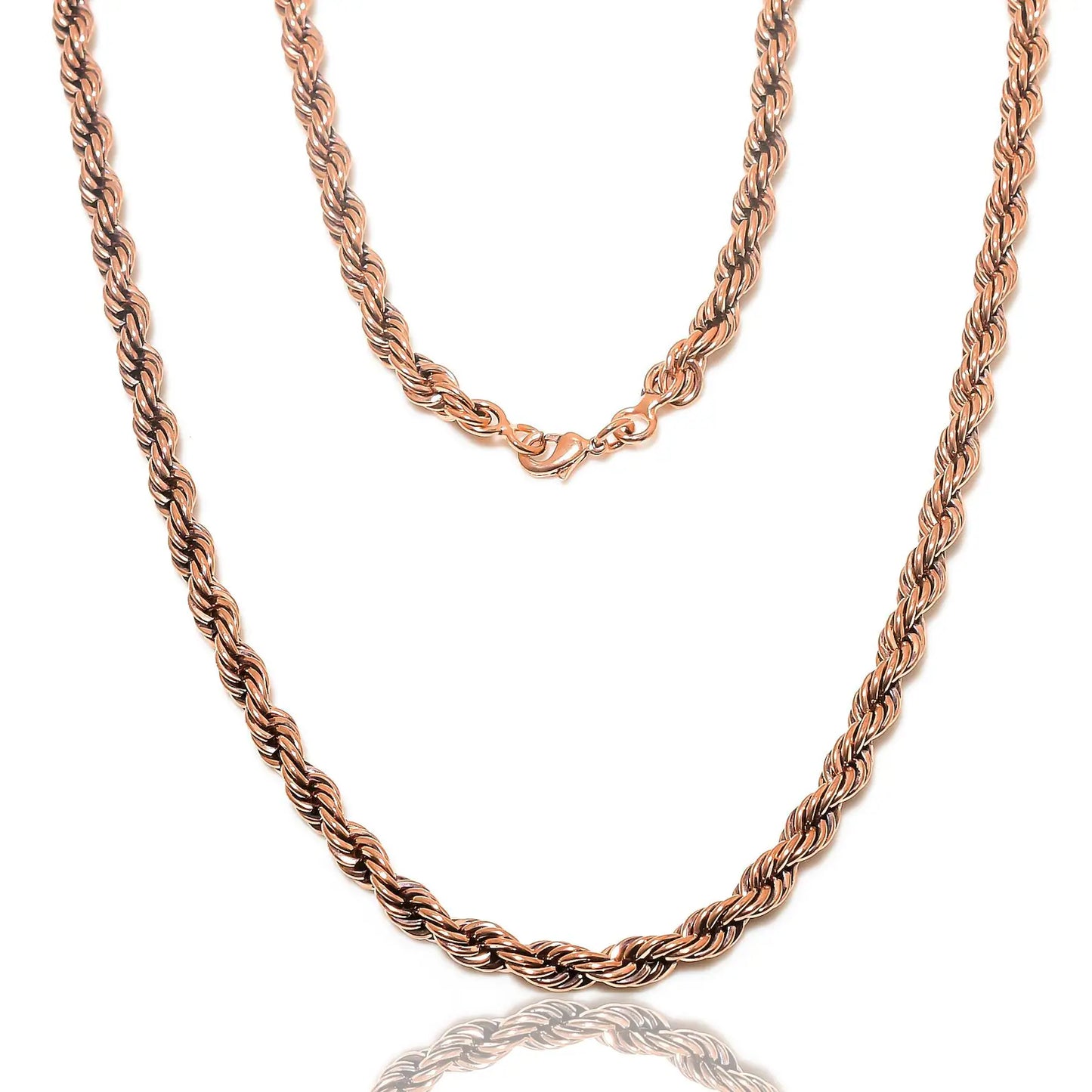 Oxidized Copper Rope Chain